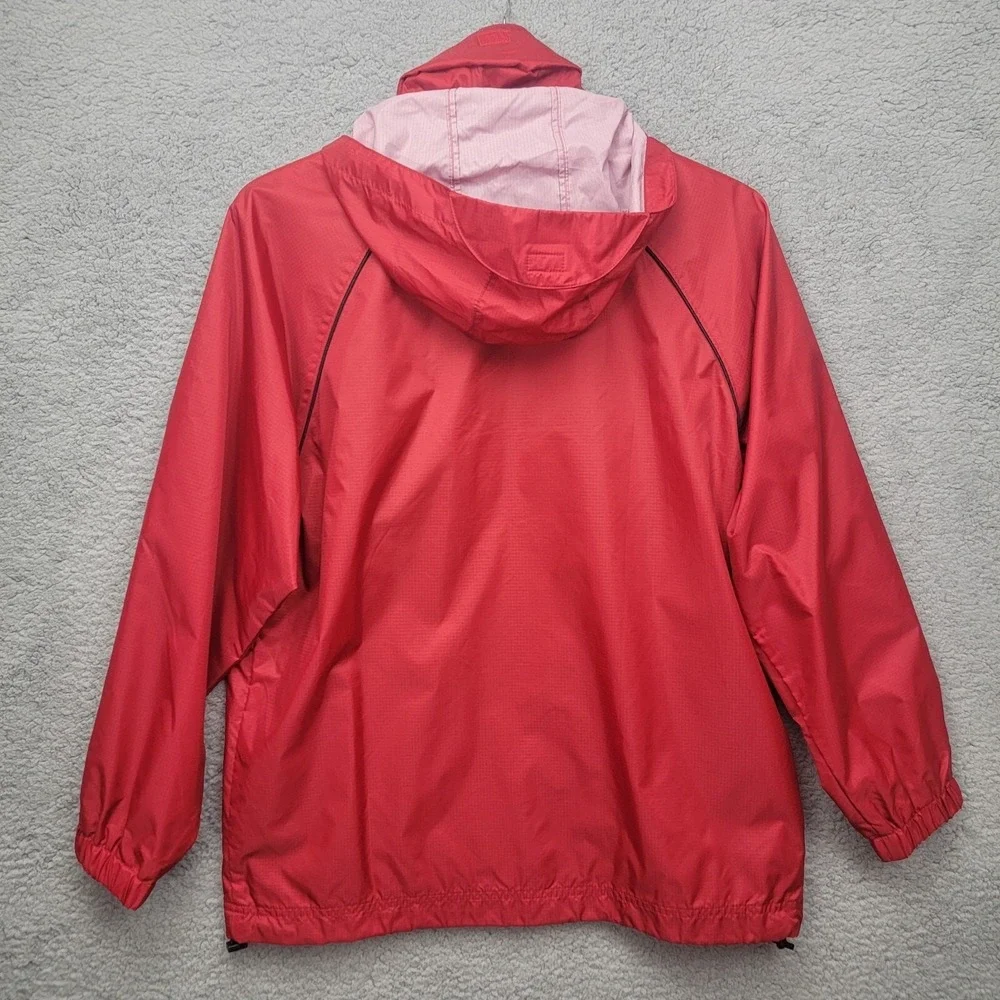 Gap Kids Youth Windbreaker Hooded Jacket Full Zip XXL (14-16) Red Nylon‎ Unisex